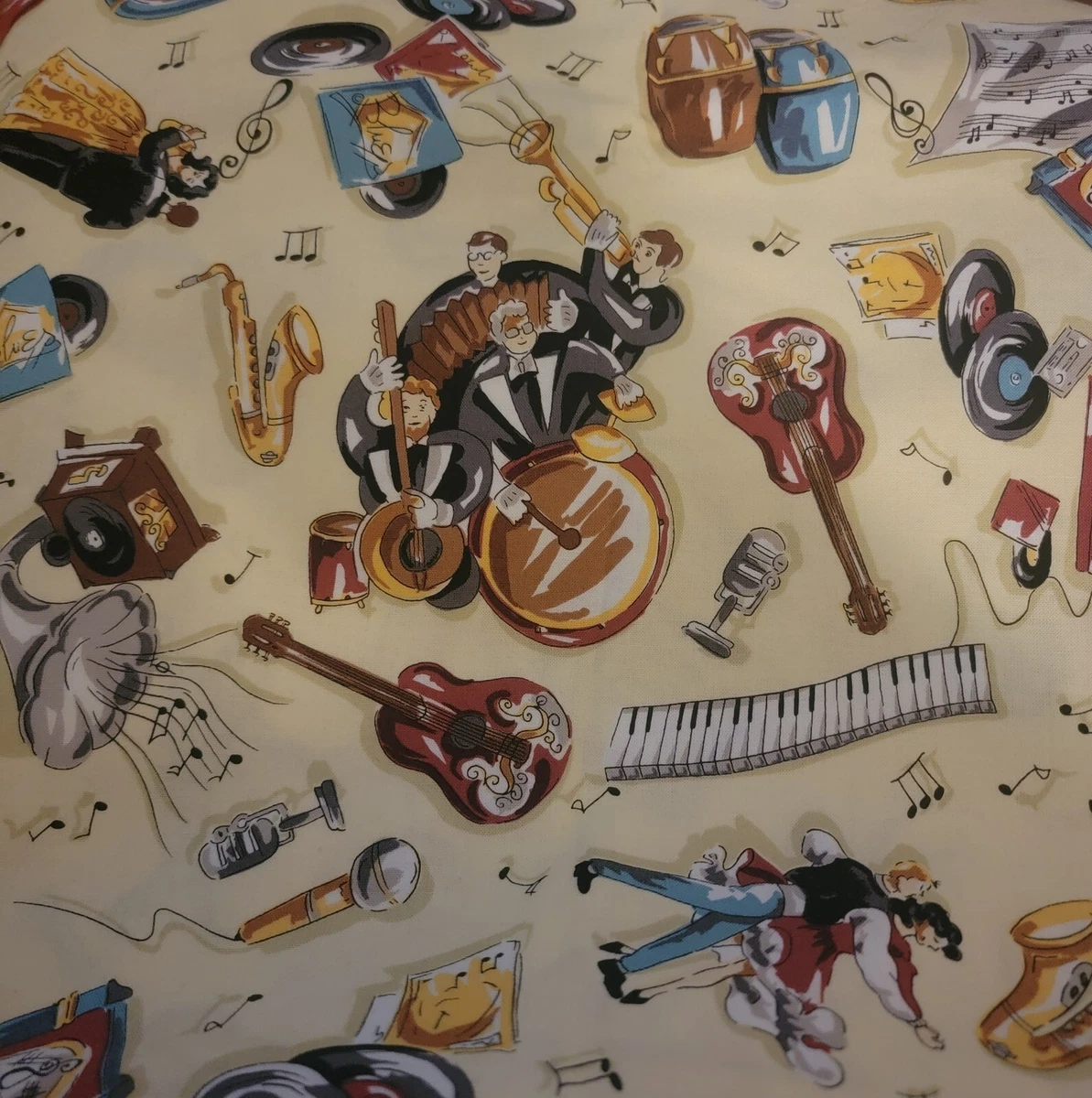 By the Yard Cotton Music Craft Fabrics for sale | eBay