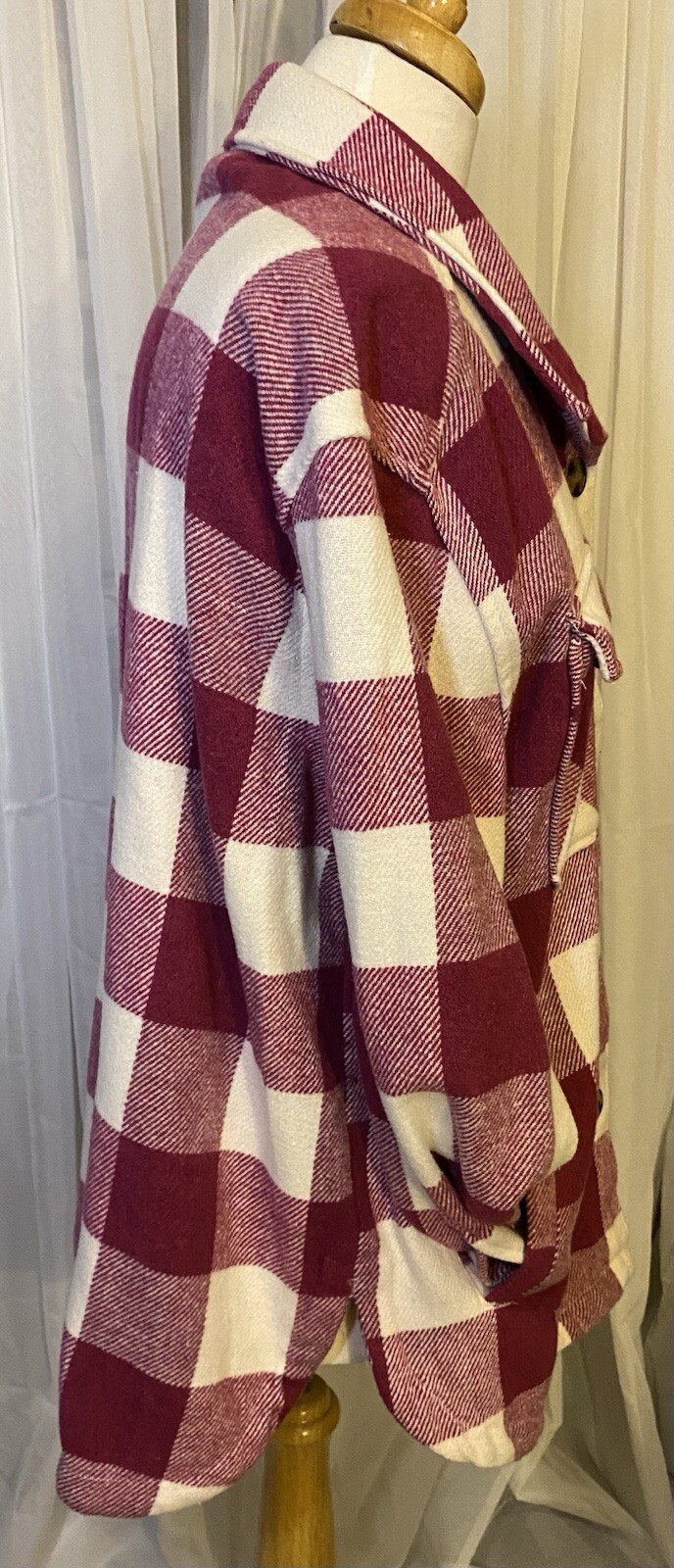 MEMBER'S MARK Button Front PLAID Shacket Ladies S… - image 2