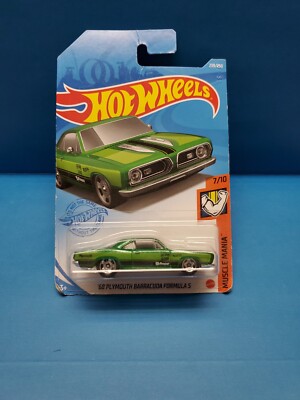 2021 Hot Wheels '68 Plymouth Barracuda Formula S Green #239 239/250 Muscle Mania