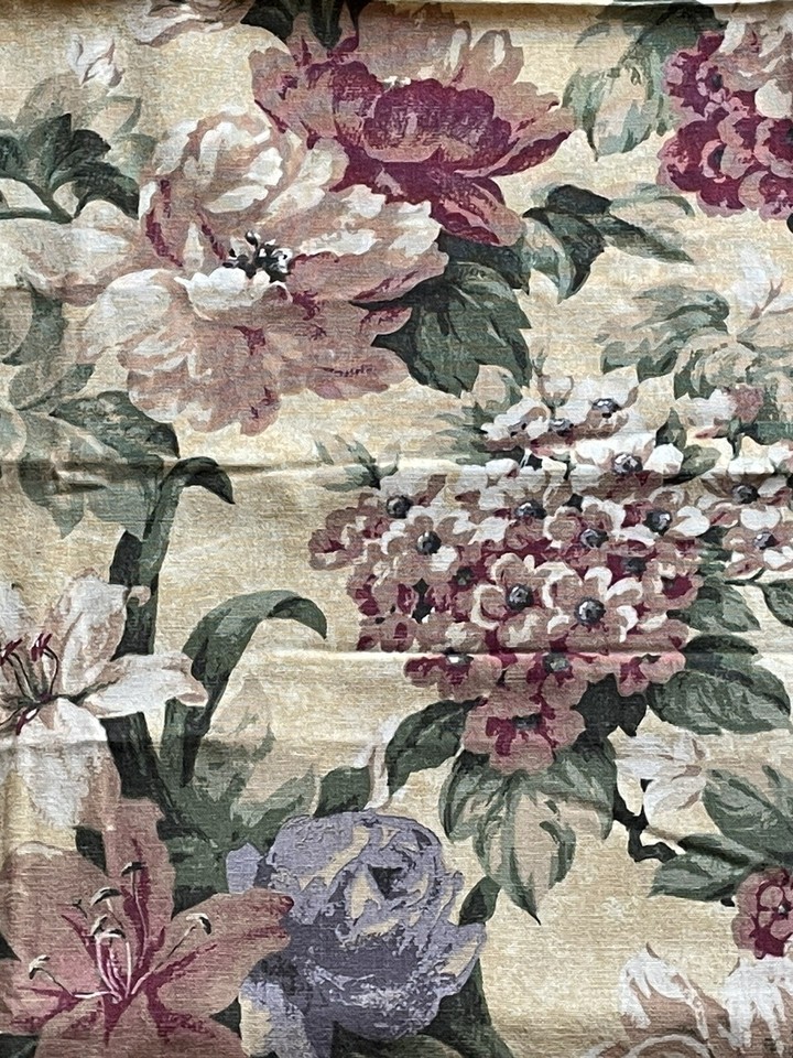 2 Yards Richloom Upholstery Fabric Large Floral Blooms Yellow eBay