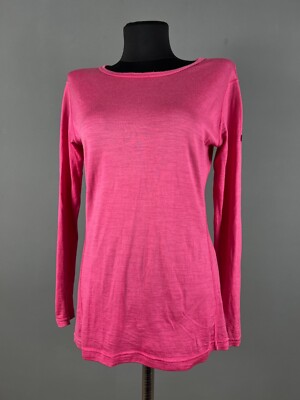 Devold Merino Wool Womens Sweaters Long Sleeve Pullover Pink Size S