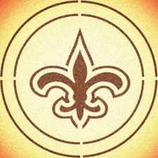 DOUBLE CIRLCE NEW ORLEANS SAINTS STENCIL SPORT FOOTBALL STENCILS