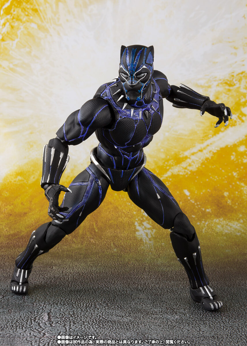 #P ブラックパンサー BLACK Pantherフィギュア MARVEL Avengers: The Infinity Saga DLX Black Panther 1/12 Scale