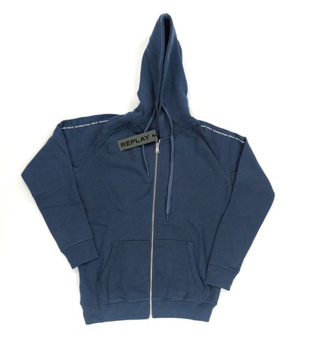 Replay Sweatjacke Herren Hoodie Kapuzenpullover Shirt Sweater dunkelblau S