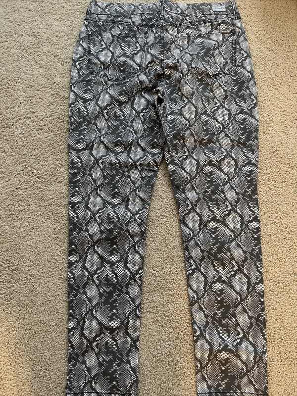 Seven 7 Pants Tummyless High Rise Skinny Snake Print Size 12