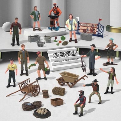 Simulated Figure Model Professional Doll Ornament Farm Worker Sand Table Display