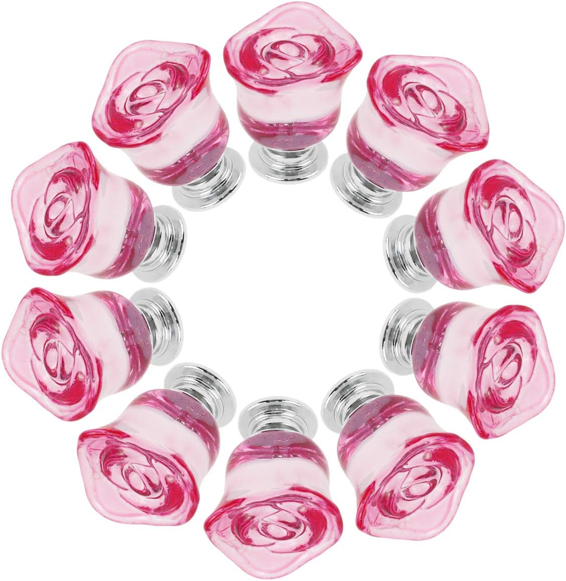 Geesatis 10 Pcs Pink Crystal Drawer Knobs Cabinet Pulls Handles Knobs for  Home K | eBay