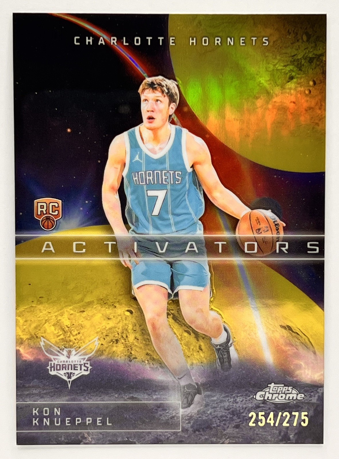 2025-26 Topps Chrome KON KNUEPPEL #AC-14 Yellow Activators RC (SP #254/275)