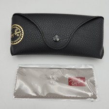 Ray-Ban Black Faux Leather Case For Sunglasses/Glasses With Cleaning Cloth