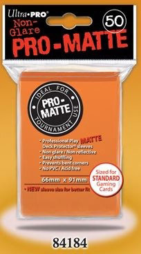 Ultra Pro Pro-Matte Standard Card Sleeves Orange 50 Count