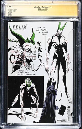 ABSOLUTE BATMAN #15 FELIX COMIC EXCLUSIVE 2X SIGNED SCOTT SNYDER