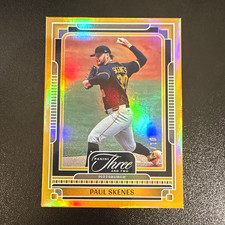 Panini Three and Two Holo Gold Paul Skenes Pirates #74 - 1st on print - 1/10