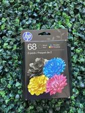 HP 68 Black Tri-Color Ink Catridges, 2 Pack January 2027