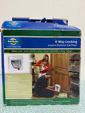 PetSafe 4-Way Locking Interior/Exterior Cat Door Small 1-15lbs Manual Lock