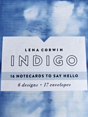 Notecards Set Corwin Indigo with envelopes original box blank inside 6 designs