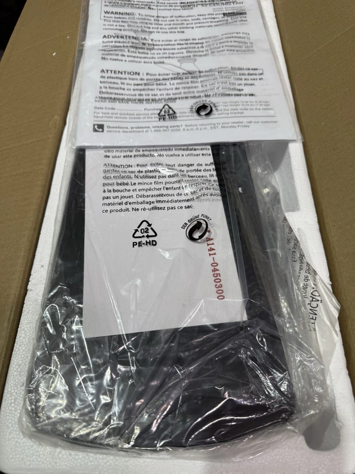 Fanimation FPS8332BW Hugh 44" 3 Blade Outdoor LED Ceiling Fan - Black - Image 4 of 4