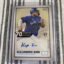 2021 Topps 70 Years of Baseball Autographs Series 2 Alejandro Kirk #70YA-AK (RC)