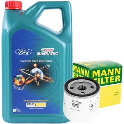 MANN-FILTER ÖLFILTER + 5L CASTROL MAGNATEC PROFESSIONAL 5W-20 ECO BOOST FORD ÖL