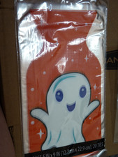 White Ghost on Orange Background Halloween Treat Bags NIP pkg of 20