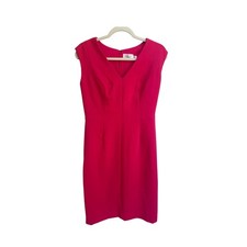 Eliza J Womens Pink V-Neck Sleeveless Sheath Dress EJ6M2150 Size 8 NWT