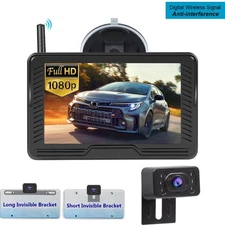 4.3" Backup Camera Monitor HD Car Rear View Night Vision Parking Wireless Kit