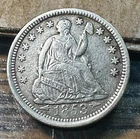 1853 Arrows Seated Liberty Half Dime Nice Original XF Details CHRC