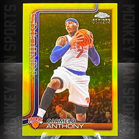 2025-26 Carmelo Anthony NBA Chrome Update 148 Yellow Refractor /275