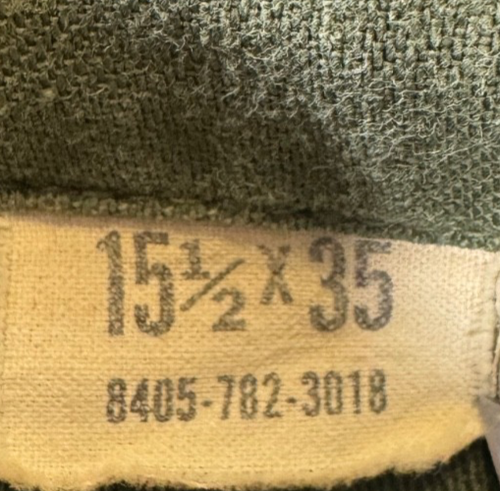 Vintage Military Utility Fatigue Shirt Coat OG 507 107 Olive Drab 15,5 x 35 - Bild 3 von 4
