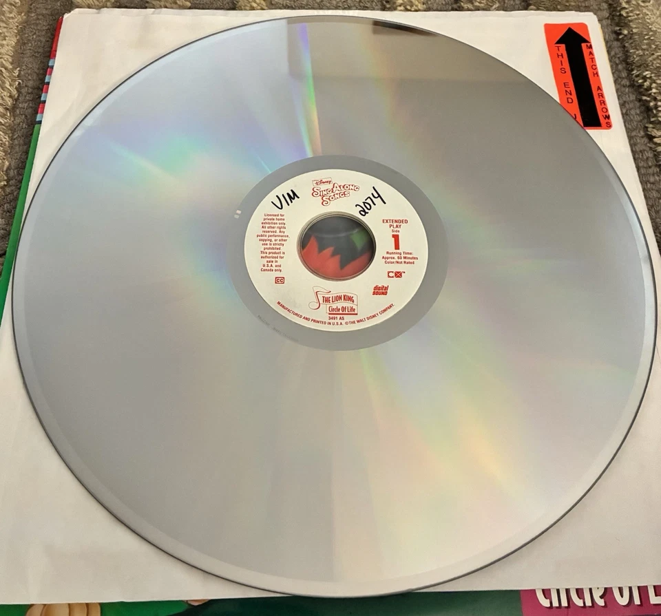 Walt Disney Sing Along Songs The Lion King Circle Of Life Laserdisc - Image 4 of 4