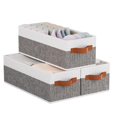 Yheenlf 3 Pack Storage Bins Foldable Baskets For Shelves Organizing Fabric