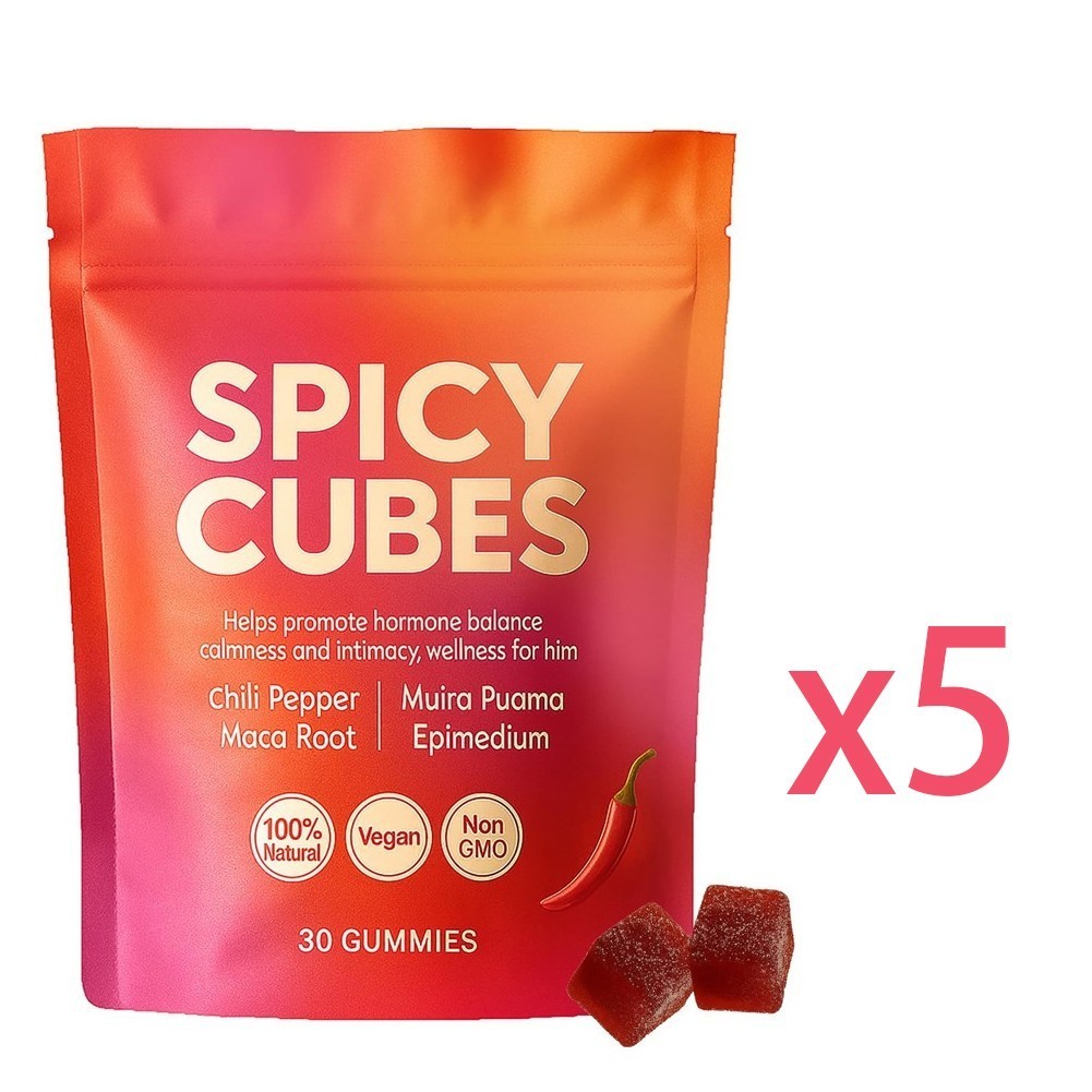 1~5 Bag Spicy Cubes Hot Peach Gummies Helps Promote Hormone 