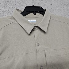 COLUMBIA Omni-wick Shirt Men's Large Short Sleeve Stretch Performance Button Up