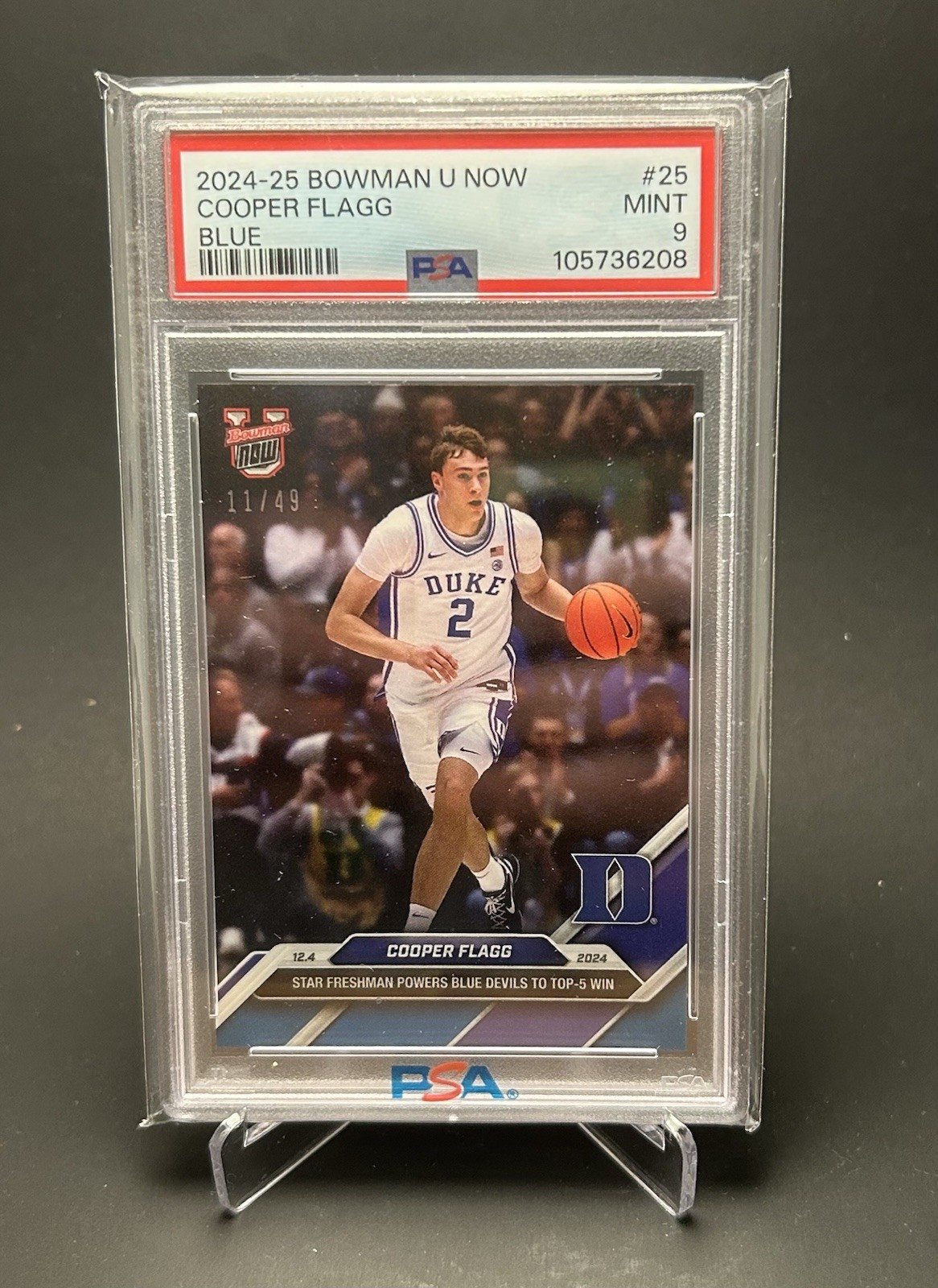 2024-25 Bowman U Now Cooper Flagg Blue Parallel #/49 #25