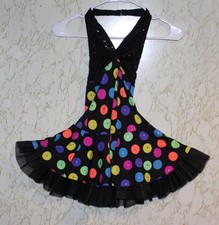 Marcia Active Ware Black Tutu/Multicolored Dots Child Med