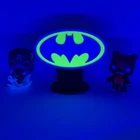 3D Printed BATMAN LOGO BLACK LIGHT Fan Sign for your Funko & collectibles