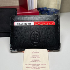 Cartier Must de Cartier Black Leather Card Holder Wallet - New Full Box 2026