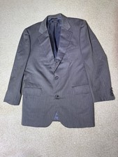 Vintage Brooks Brothers Brooksease Wool Blazer Gray Stripe Made USA 40