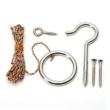 Hook and Ring Swing DIY Kit Heavy-Duty Hardware and String Ring Toss Game