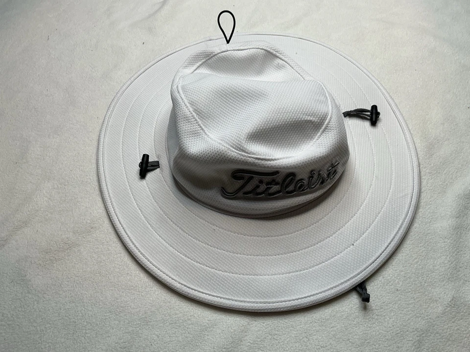 Titleist Pro V1 FootJoy Golf Aussie Tour Adjustable Sun Bucket Hat One Size - Image 4 of 4