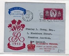 GB 1953 QEII Air Letter Coronation FDC and Long Live Queen Slogan WS47176