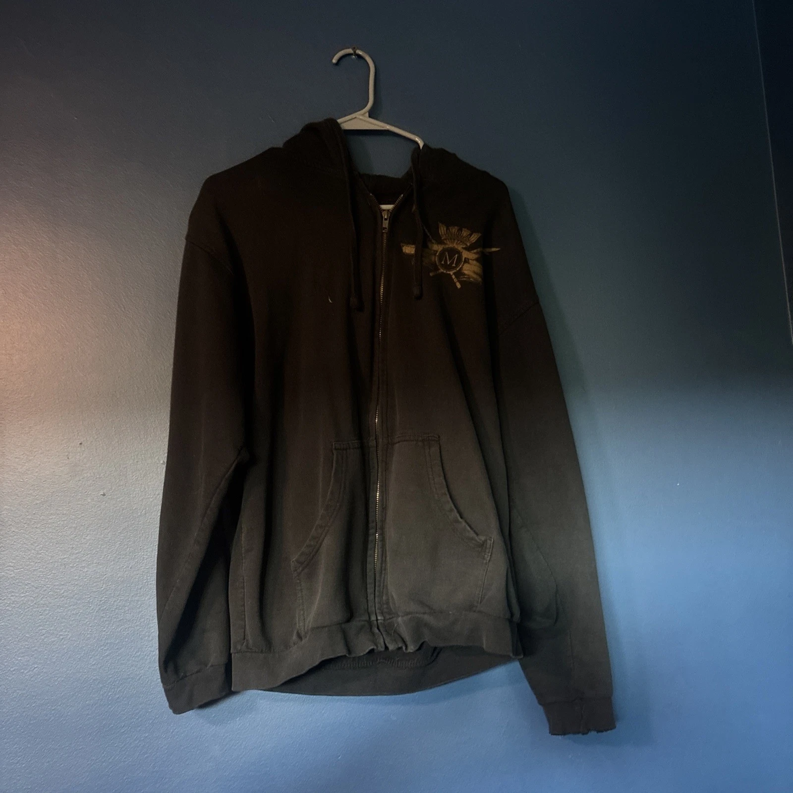 Vintage 2005 Mastodon Leviathan Full Zip Hoodie Sweatshirt L Black Metal Rock