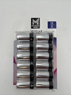 Members Mark Alkaline D Batteries (12 Pack)