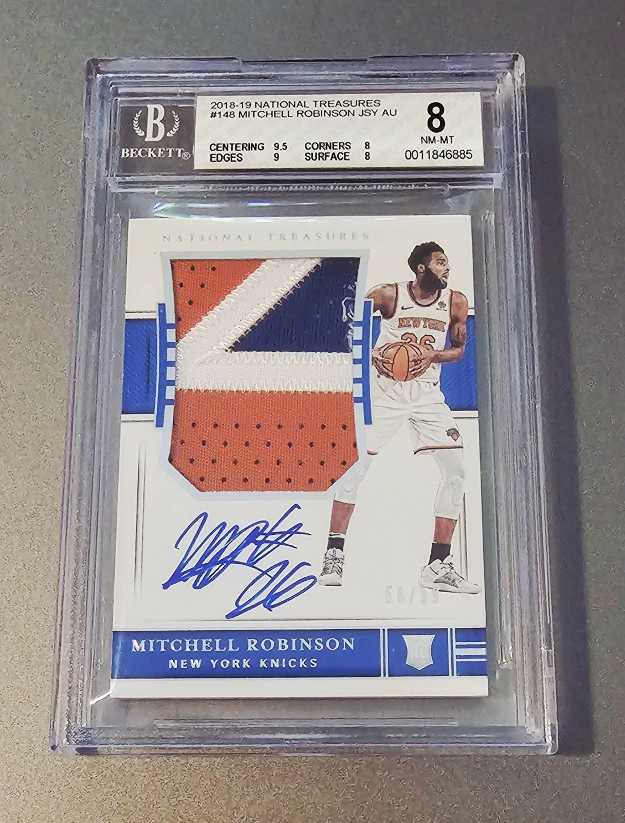 2018 National Treasures Mitchell Robinson RC RPA /99 BGS 8 Auto 10