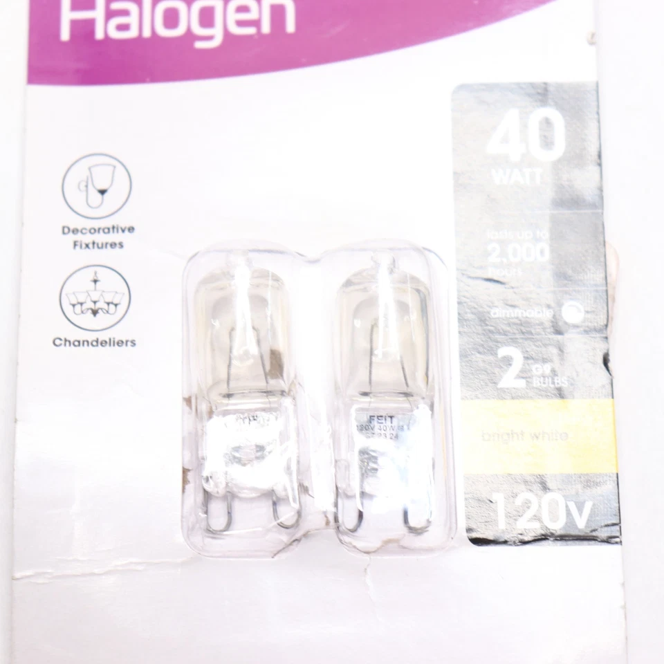 (2-Pk) Feit Electric Light Bulb Dimmable Bright White 3000K 30W BPQ40/G9/2/HDRP - Image 3 of 4