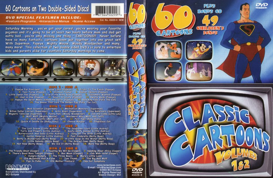 その他 Children's Classics 1 [DVD] 60 Cartoons + bonus 49 Children Songs, Classic Cartoon Vol 1
