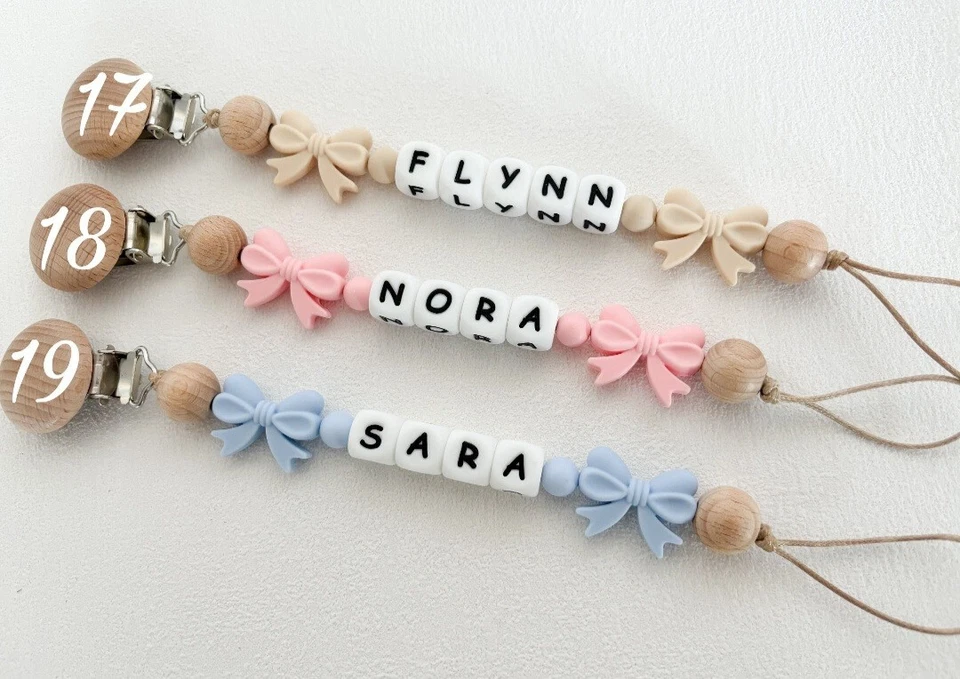 Clip ficticio personalizado chupete chupete cadena soporte correa clips silicona AU Foto 4 de 4