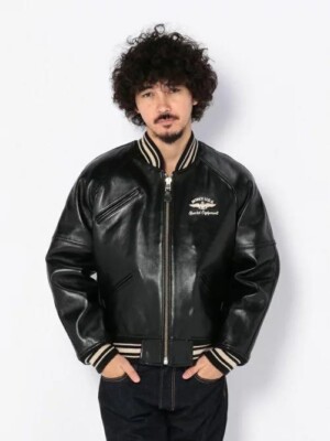AVIREX Classics Varsity Leather Jacket Size S | eBay