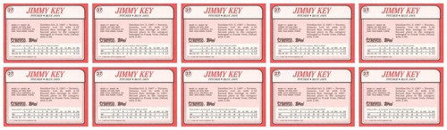 (10) 1988 Topps Revco League Leaders Baseball #27 Jimmy Key Lot Blue Jays - Picture 2 of 2