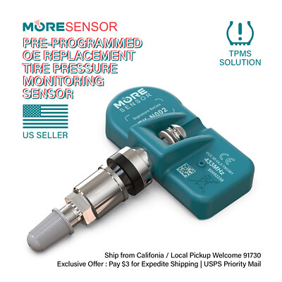 Mobiletron Pre-programmed TPMS Sensor 433MHz  for Audi BMW Porsche Mercedes VW