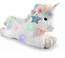 FAO Schwarz Glow Brights Toy Plush LED with Sound - 15" Unicorn NEW WITH TAG   